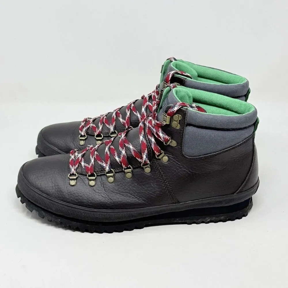 Diesel Quebec Hiking Boots Mens 13 Brown Leather Gorpcore Trekking Lined